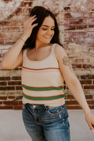 Never Better Knit Stripe Tank