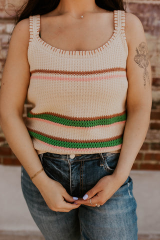 Never Better Knit Stripe Tank