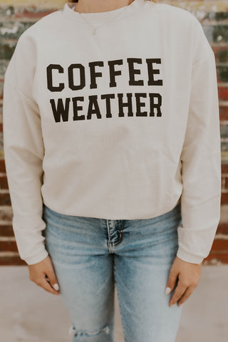 Coffee Weather Ribbed Pullover