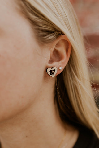 KC Heart 87 Stud Earrings