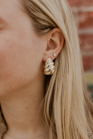 Chunky Gold Dipped Earrings