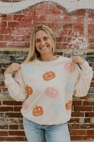 Carving Pumpkins Oversized Sweatshirt