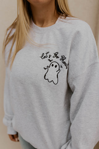 Let's Go Ghouls Embroidered Sweatshirt