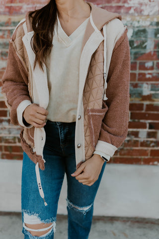 Pretty In Mocha Patched Jacket