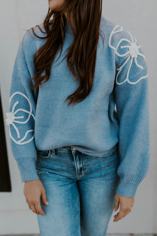 Floral Stitched Sweater