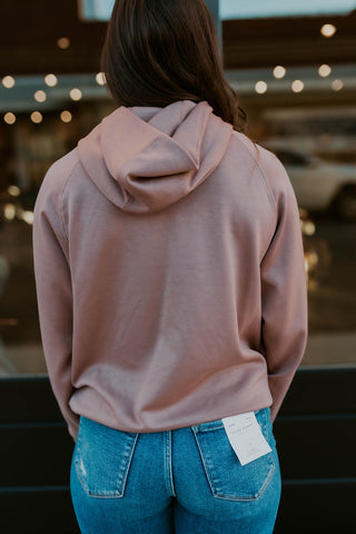 Oversized Scuba Hoodie- Mocha