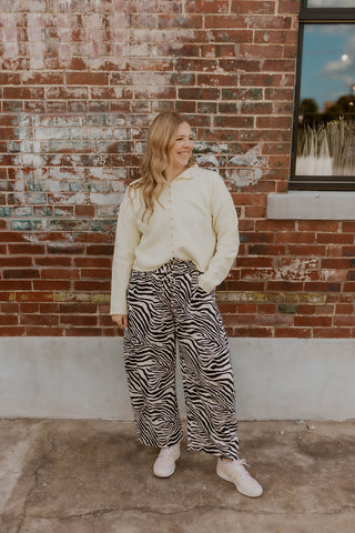 Simple Things Button Up Sweater- Butter Yellow