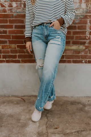 Vintage Stitch Barrel Jeans