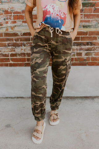 Olive Camo Jogger Pants