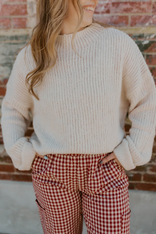 Cozy Breeze Mock Neck Sweater