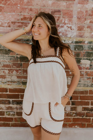 Coy Bay Trimmed Tank Top