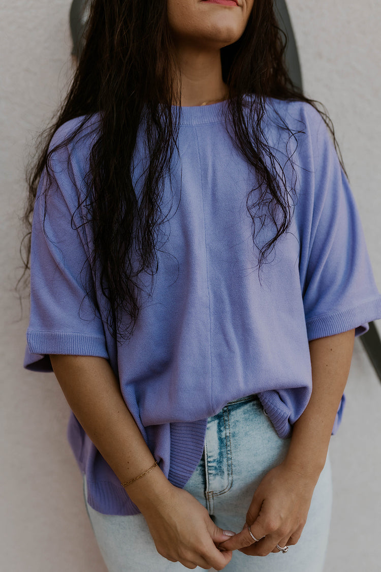 Lilac Oversized Knit Top