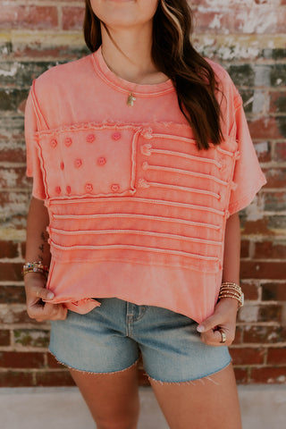 For The Flag Mineral Wash Top