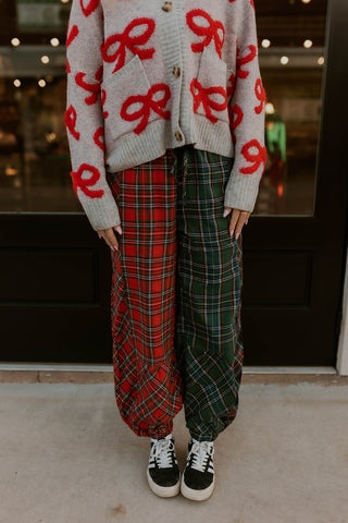Plaid Patchwork Joggers