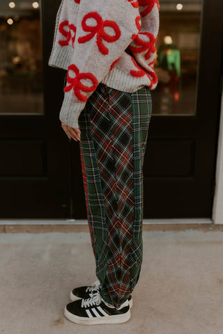 Plaid Patchwork Joggers