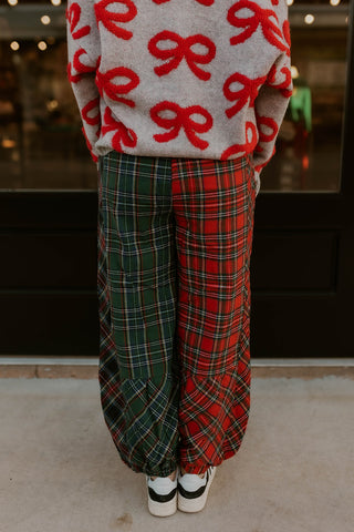 Plaid Patchwork Joggers