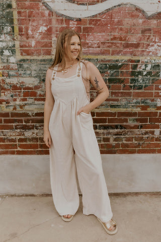 Dreamers Wide Leg Jumper- Bone