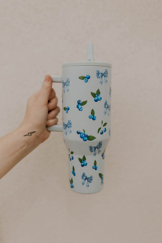 Spill Proof 40oz Tumbler- Blueberry