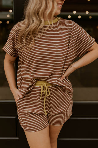Sunbeam Striped Set- Mocha