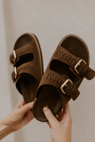 Marley Chocolate Woven Sandal- MIA