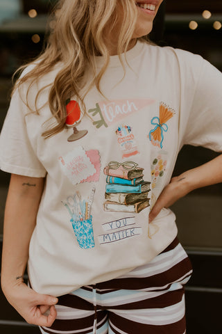 Teacher Collage Graphic Tee