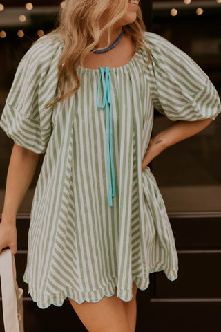 First Bell Scalloped Edge Dress