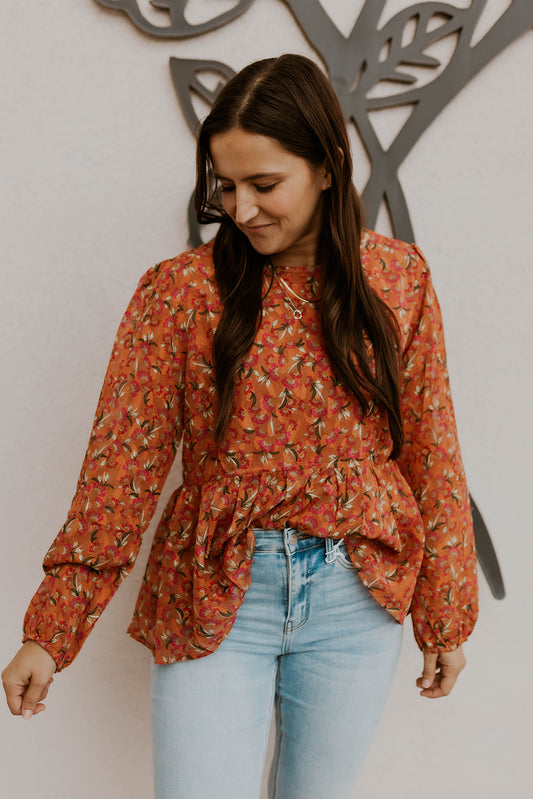 It's Giving Thanks Floral Top