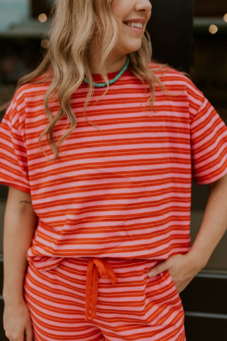 Rosy Rebel Striped Top