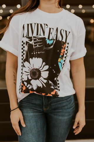 Livin Easy Oversized Graphic Tee