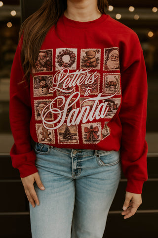 Retro Letters To Santa Graphic Sweatshirt