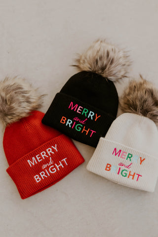 Merry & Bright Pom Beanie