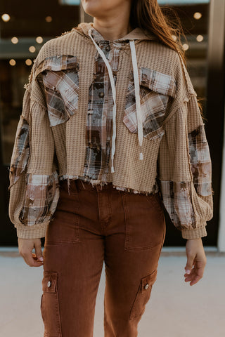 Brown Sugar Multi Plaid Top