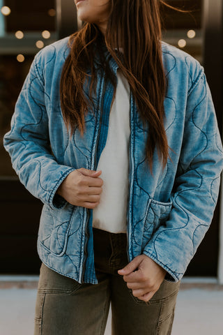 Quilted Denim Wash Jacket