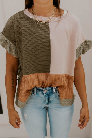 Earthy Patched Top