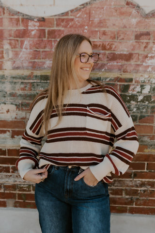 Crisp Days Striped Sweater
