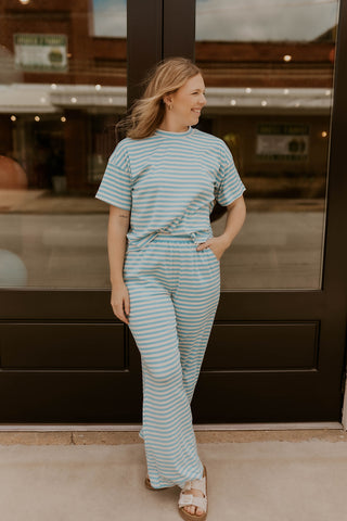 Cloudy Skies Striped Pants
