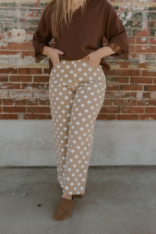 Neutral Ground Polka Dot Pants