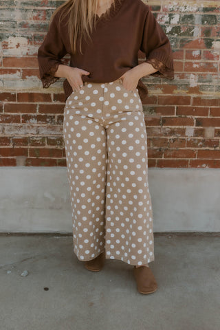 Neutral Ground Polka Dot Pants