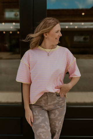 Pink Lemonade Striped Top