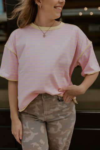 Pink Lemonade Striped Top