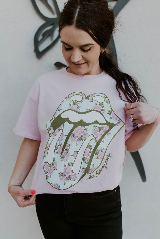 Rolling Stones Floral Graphic Tee