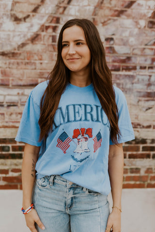4th Of July American Bell Graphic Tee