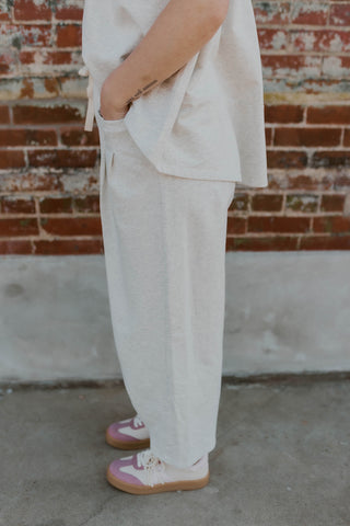 Short Sleeve Mineral Wash Set- Heather Grey