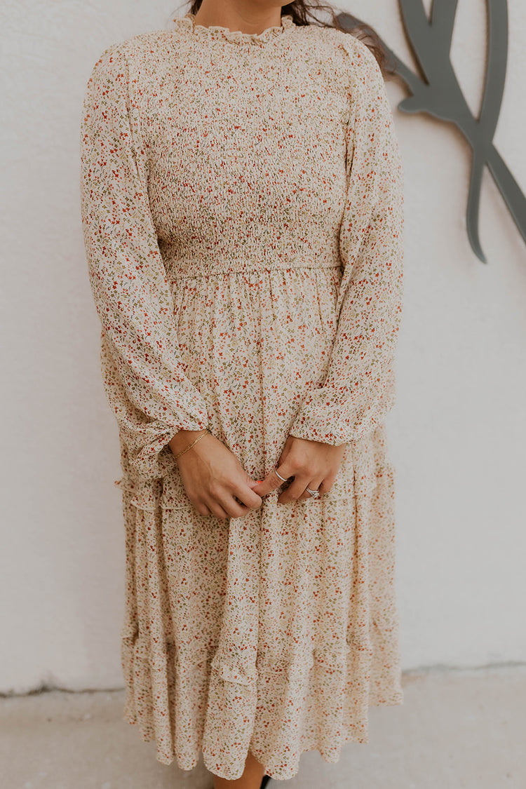 Into Fall Ditsy Floral Dress
