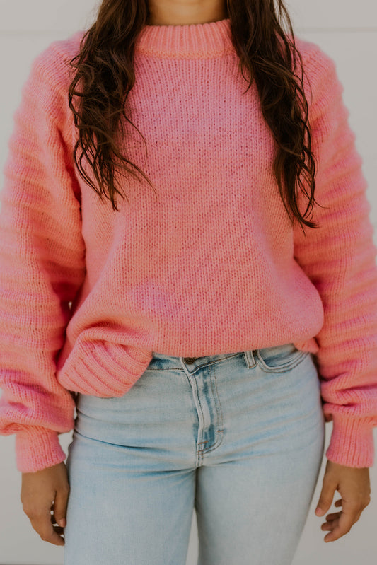 Poppin In Pink Sweater