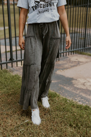 Tiered Mineral Wash Pants