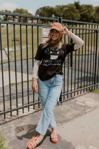 Neutral Checkered Mesh Top