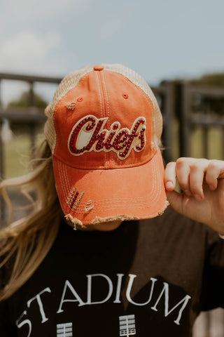 Bling Baseball Cap- Red Chiefs