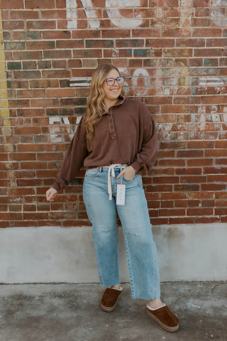 Emery Light Wash Drawstring Barrel Jeans- Risen