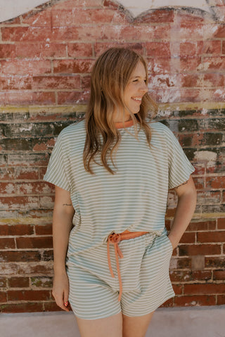 Sunbeam Striped Set- Sage